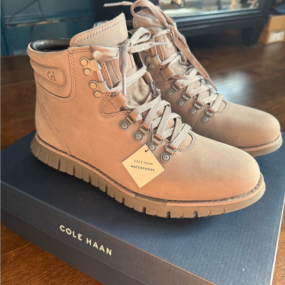 Cole Haan Men's Waterproof Lace-Up Boots - Gray